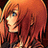 Pixelated static image of a character with long red hair and blue eyes, likely from an anime-style game or series, displayed as a 48x48 buddy icon on AOL Instant Messenger.