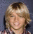A pixelated image split into two sections: a person with light brown hair on the left and white text on a blue gradient background on the right.