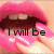 A four- of close-up lips with pink nail polish, each displaying distinct text and mouth positions