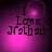 Purple gradient background with black text reading "I Love Franks" in a stylized font, animated by shifting light effects.