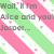 Pixelated text on diagonal pink and green striped background with small heart shapes.