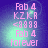 Pixelated text elements on a blue-purple gradient background with cyan glow effects, arranged in four identical quadrants.