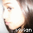A pixelated image of a person with long brown hair, showing two distinct facial expressions with text "Vivian" at the bottom.