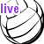 Six volleyball-themed icons arranged in a , each with distinct text labels and color variations