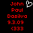 Red pixelated text on black background with white heart symbol above left text block.