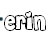 Animated sequence of 'erin' text with varying pink color intensity and outline styles