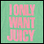 Two side-by-side animated frames of a pixelated text-based buddy icon with pink text on mint green background, showing slight horizontal shift between frames.