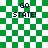 Green and white checkered background with 'GO STATE!' text in dark blue, featuring pixelated animation effects on the right side.