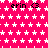 A static image with a bright pink background covered in white star patterns, featuring repeated black text 'erin <3' across the top and middle sections.