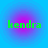 Green text 'kendra' on a circular gradient background transitioning from pink to blue, displayed in four positions