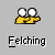 Animated sequence of yellow cartoon figures with white heads performing a hand-clapping motion against gray background, each labeled "Felching" below.