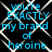 Blue text on black background with white pattern repeating 'you're EXACTLY my brand of heroine' in four identical sections