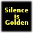 Four identical 48x48 pixel buddy icons arranged in a 2x2 contact sheet, each displaying yellow text on black background with slight variations between frames.