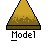 A 3x3 contact sheet of nine animated frames showing a golden pyramid with a pink base and yellow sparkles, each containing a small cartoon character in different poses.