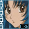Pixelated anime-style face with blue hair, brown eyes, and a neutral expression; black text "ПИКЕ" at bottom center.