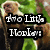 Animated sequence of monkeys in a tree with changing text overlays, showing two monkeys interacting.
