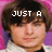 Pixelated image of a person with brown hair and white clothing, overlaid with text in four sections against pink and purple background.