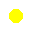 Yellow and red pixelated circular shapes transition from solid yellow to solid red with intermediate layered rings.