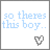 Two side-by-side animated frames of a pixelated buddy icon with light blue text and gray heart symbols on white background.