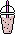 Animated sequence of a pink bubble tea cup with purple straw, showing liquid level changes and straw color shifts