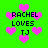 Green background with pink heart shapes and black text reading "RACHEL LOVES TJ" in pixelated font.
