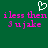 Green background with pink pixelated text reading 'i less then i less then' and 'J ujake J ujake' beneath a white pixelated heart symbol.