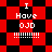 Red and black pixelated background with white text reading "I Have OJD !!!!!!!!!" in four identical quadrants.