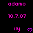 Pixelated text and heart symbols in pink on black background, with repeated names and dates across multiple