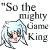 Pixelated anime-style character heads with text overlays, featuring white-haired and purple-yellow-hatted figures in a with a pink heart symbol