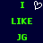 Dark blue background with green text and a white pixelated heart symbol arranged in three