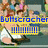 Animated pixel art scene with a central character in white shirt and red cap, surrounded by other figures, featuring blue text reading "Buffsrocher" on yellow background.