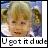 Pixelated image of a person with light brown hair and closed eyes, wearing a white top, with a blurred background and text reading "U got it dude" below.