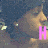 Animated sequence showing a person's profile with pink text 'My Hubby' and partial variations, set against a dark background with light speckles.
