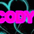 Pixelated image with bright pink text 'BODY' on a black background, surrounded by cyan and dark green pixelated patterns.