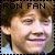 six identical pixelated images showing a person with brown hair and light skin, each labeled 'RON FAN' in black text above the head