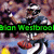 A pixelated image of a football player in motion with green text overlays reading 'Brian Westbroo', 'is', and 'AMAZING!!!' across four