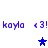 Pixelated blue text and star icons arranged in two with repeated patterns and color variations