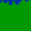 Animated contact sheet showing 24 frames of a blue text-based icon with the word "bored" repeating over green and blue backgrounds, displaying progressive animation effects like dripping or fading.