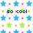 Pixelated star pattern with text overlays reading 'so cool', 'it hurts!', and '<3' on a white background.