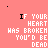 pixelated text icons on a solid coral background, each displaying the phrase "IF YOUR HEART HAS BROKEN YOU'D BE DEAD" with varying color and symbol changes