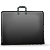 A dark gray rectangular portfolio case with a handle, rendered in pixelated style against a white background.