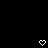 Pixelated white heart and chevron shapes on black background with gray lower-right corner, animated in two
