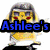 Pixelated collage of anime and Pokémon characters with blue text overlay reading "Ashlee's suite is Awesome" on white background.