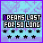 A 5x5 contact sheet of animated frames showing a pixel art icon with text "DREAMS LAST FOR SO LONG" and star ratings that change across frames, set against a light blue patterned background with purple borders.