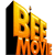 Pixelated golden-yellow and orange structure with multiple dark rectangular openings and a vertical brown element on a black background.