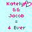 Pixelated pink text and symbols on light blue background, with 'Katelyn' having a heart replacing the final letter in one version.