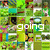 Animated sequence of a person in green shirt and blue pants standing outdoors with trees, transitioning from left to right while text 'going green' appears.