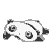 25 black-and-white pixelated icons showing a cartoon character in various poses and expressions on a gray background