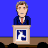Animated contact sheet of a political campaign icon featuring a man at a podium with changing gestures and background elements across 9 frames.