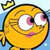 Two yellow cartoon fish face each other against a blue background, one with pink eyes and lips, the other green-eyed.